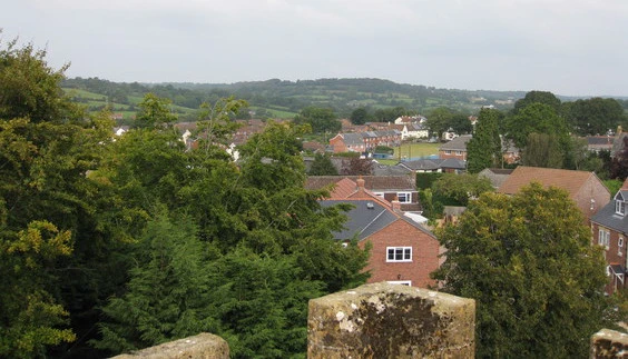 Towards South View from the Church tower