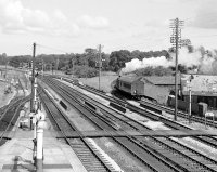 The Hemyock train sets off from Tiverton Junction